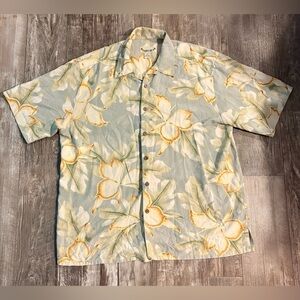 Paradise Coves Men's 100% Silk Hawaiian Button-Down Shirt